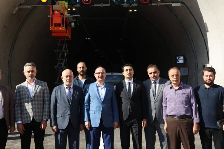 Vali Serdengeçti, Karadeniz'i İç Anadolu'ya bağlayan 1,5 milyarlık o tüneli inceledi