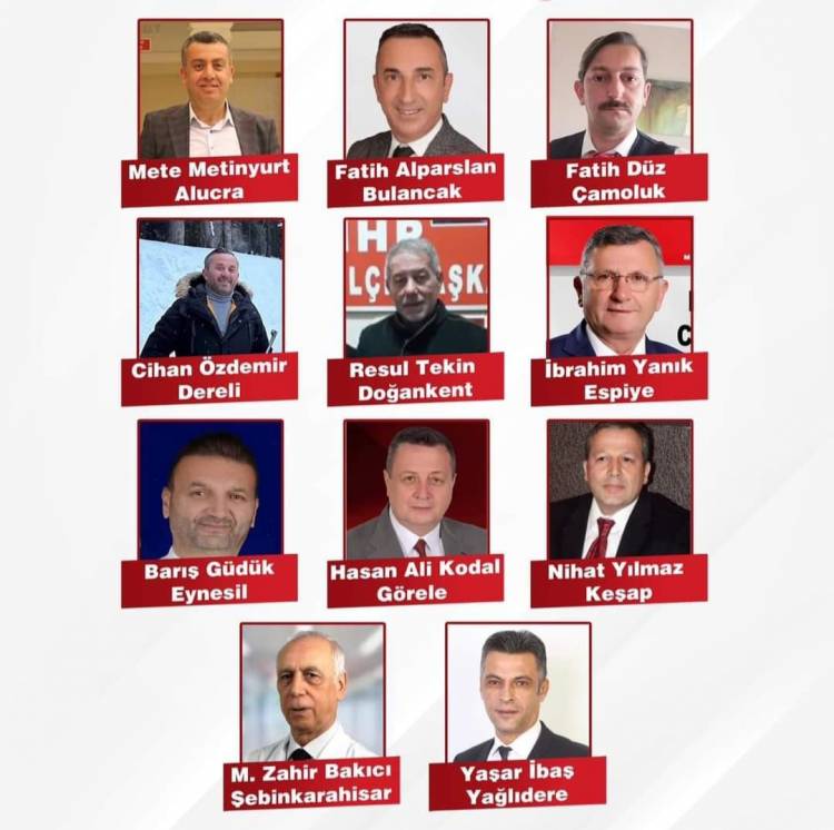 MHP Giresun'da 11 İlçe Belediye Başkan Adayını Açıkladı